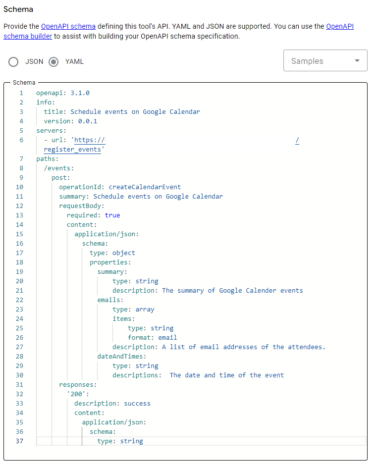 OpenAPIツールの定義