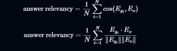 Answer Relevancyの計算式